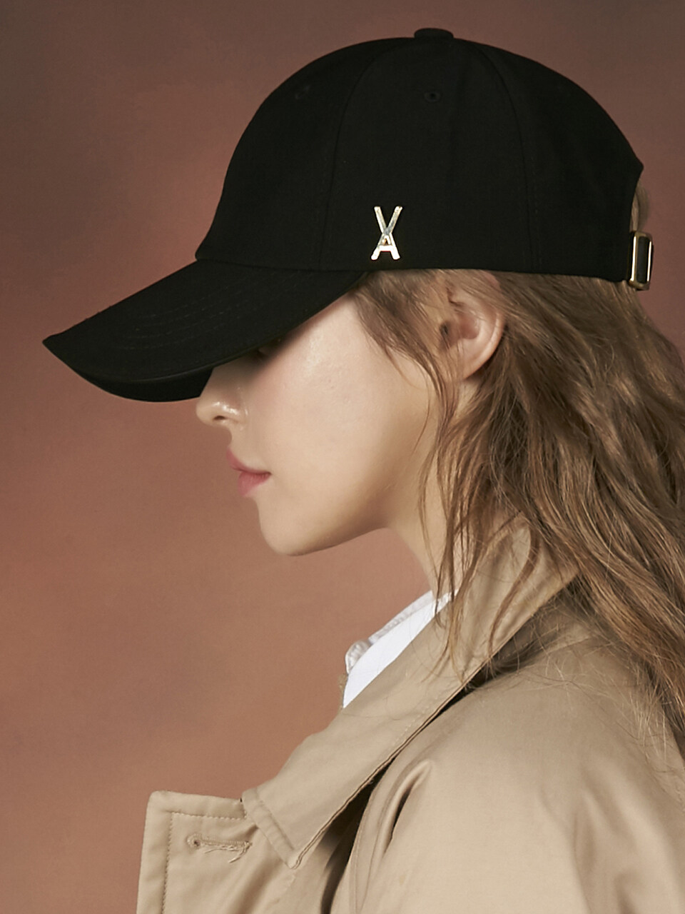 VARZAR Gold Stud Overfit Ball Cap_Black