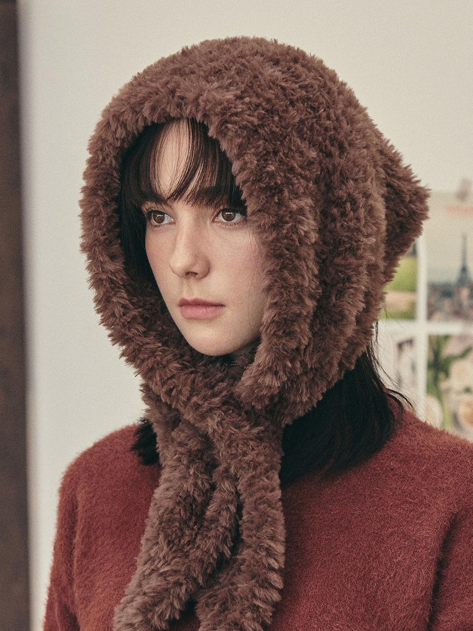 VARZAR Luxurious Regular Fit Fur Bandana [Brown]