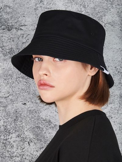 VARZAR Monogram Label Bucket Hat_Black