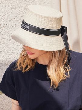 VARZAR Ribbon Paper Bucket Hat
