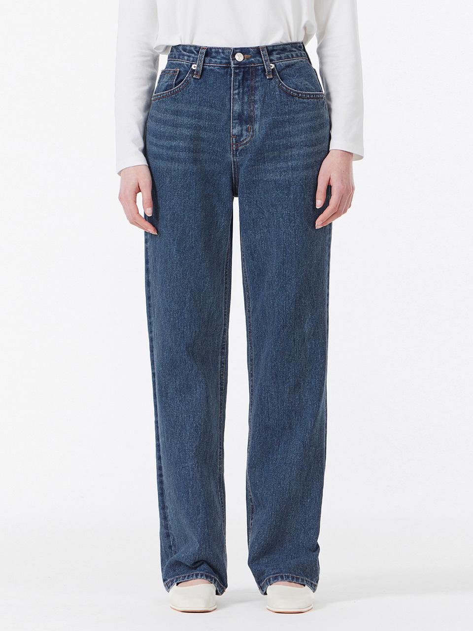 VARZAR Signature Studded Straight-Fit Denim Pants [Indigo]