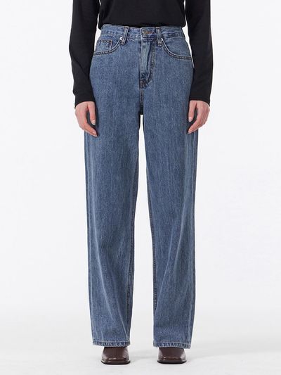 VARZAR Signature Studded Wide-Fit Denim Pants [Indigo]