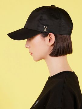 VARZAR Stud Logo Overfit Polyester Ball Cap_Black