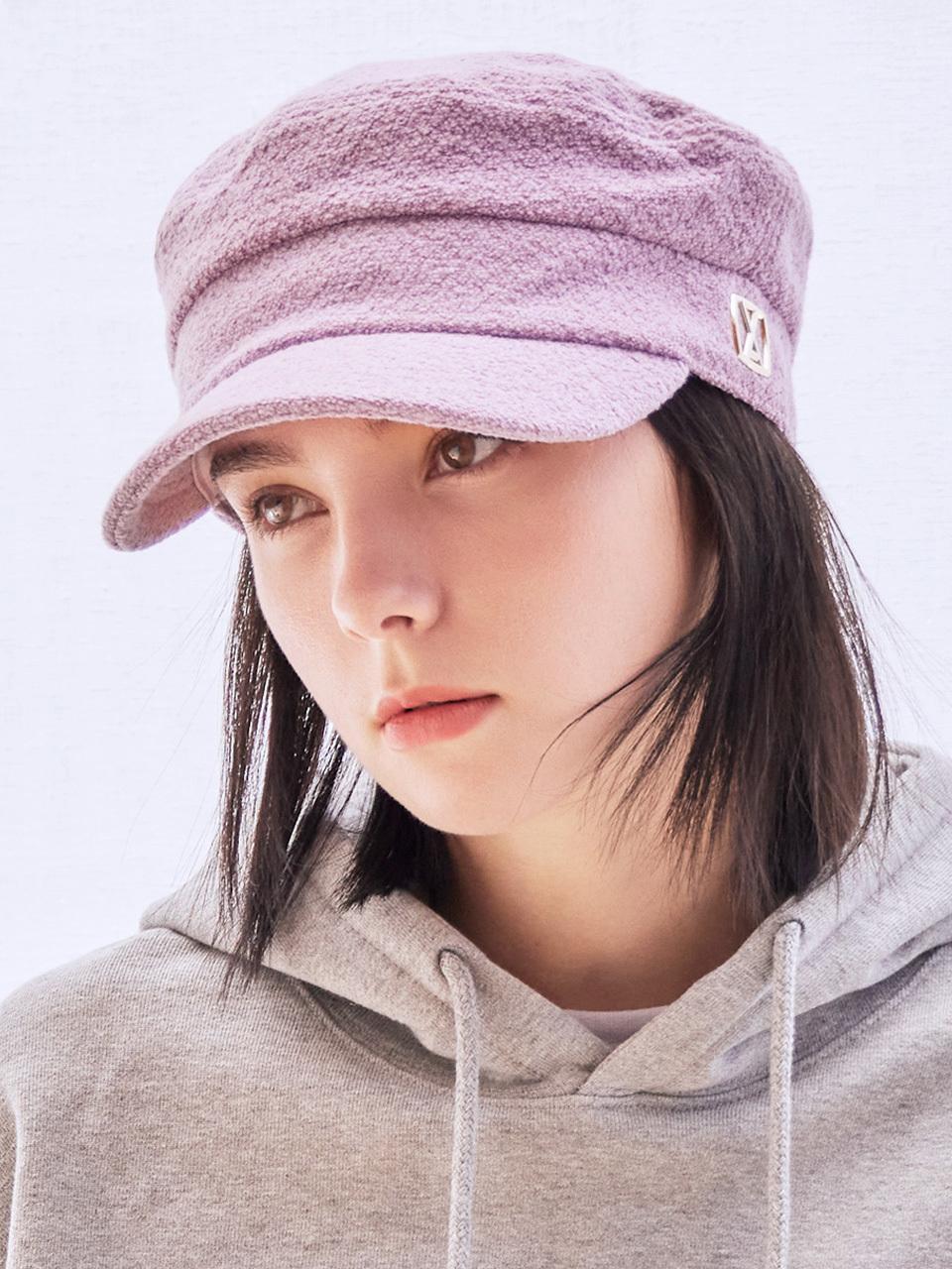 VARZAR VA Square Stud Wool Matroos Cap_Purple