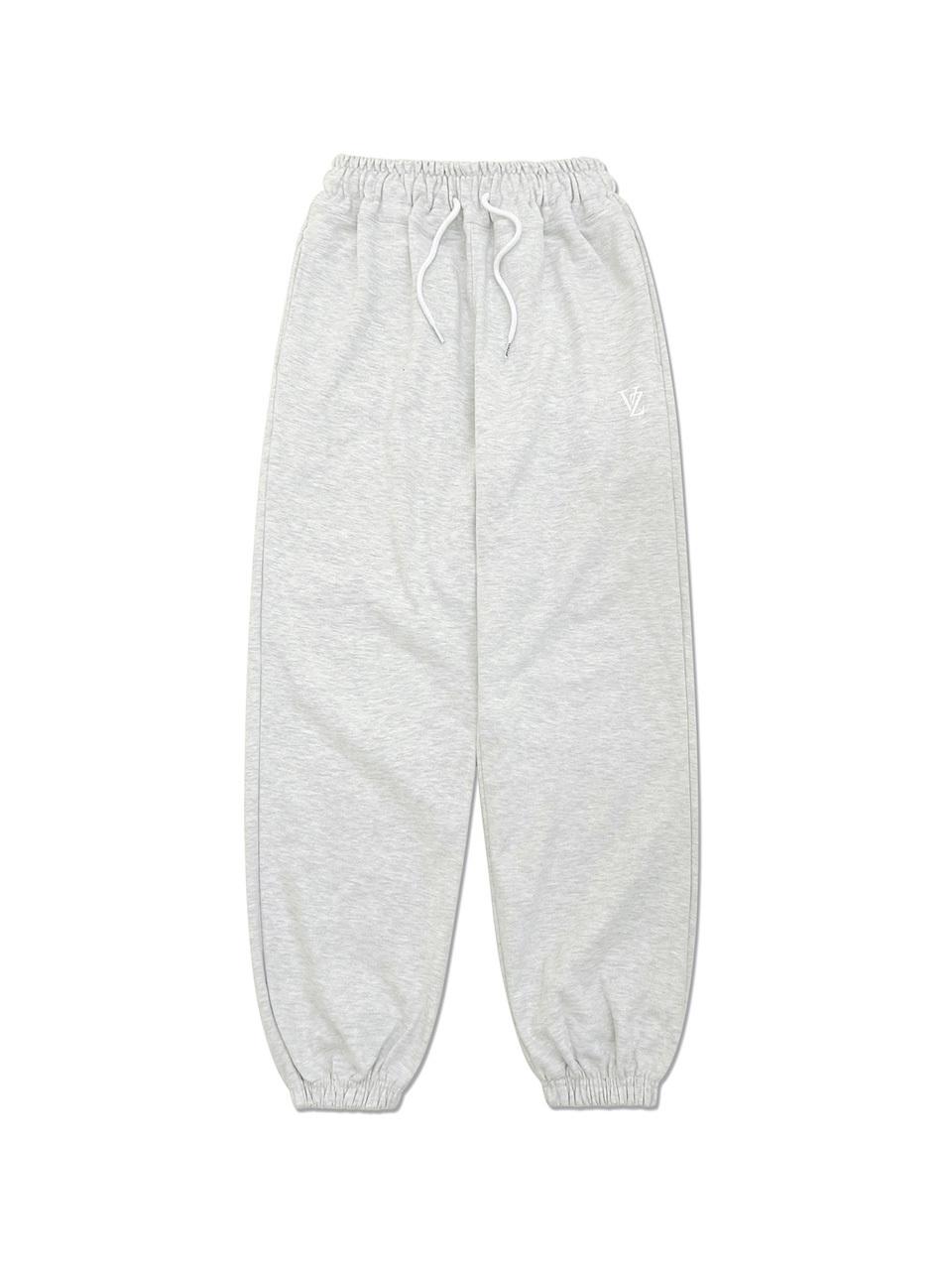 VARZAR VZ Monogram Wide Heavyweight Jogger Pants [Ash Grey]