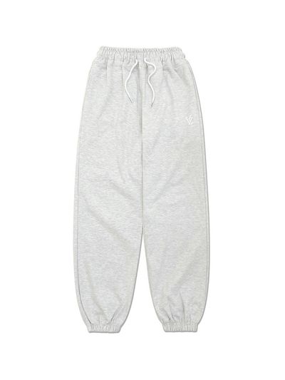 VARZAR VZ Monogram Wide Heavyweight Jogger Pants [Ash Grey]