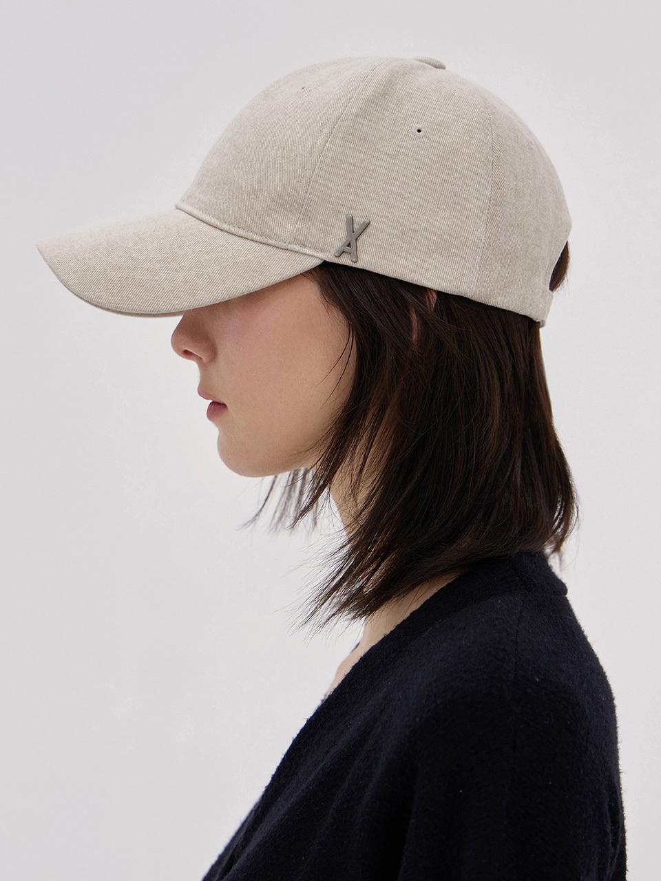 VARZAR VZ Stud Pigment Ball Cap_Beige