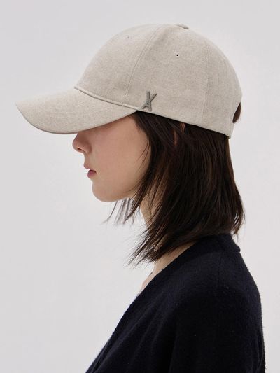 VARZAR VZ Stud Pigment Ball Cap_Beige