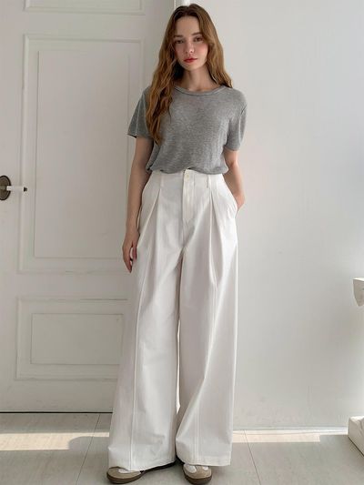 VASCARA Back BANDING Pin-Tuck Wide Pants (4colors)