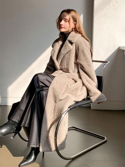 VASCARA Fluffy Fake Fur Long Oversized Coat (VCOAT_027)