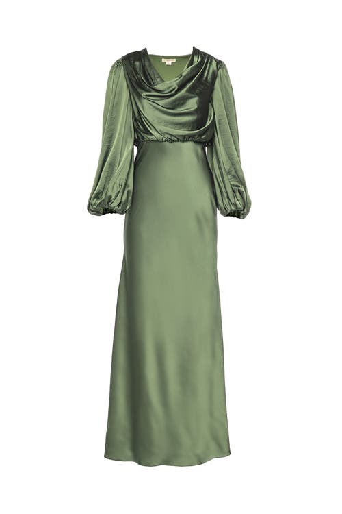 Vasiliki Vasiliki Alia Cowl Neck Gown Green Lily 