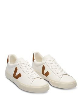 Veja Veja Men's Campo Low Top Leather Sneakers in White Cognac