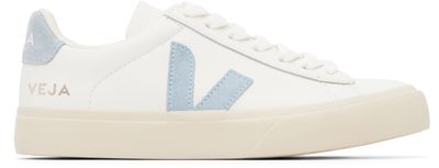VEJA VEJA White & Blue Campo Leather Sneakers