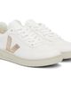 VEJA VEJA White & Rose Gold V-10 Leather Sneakers - 4