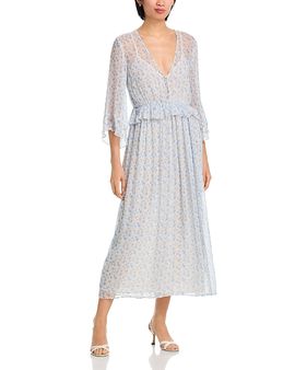 chinese dress ladies VELVET BY GRAHAM & SPENCER Women's Savannah Dress, Black Floral, X-Small at  Amazon Women's Clothing store main image 1