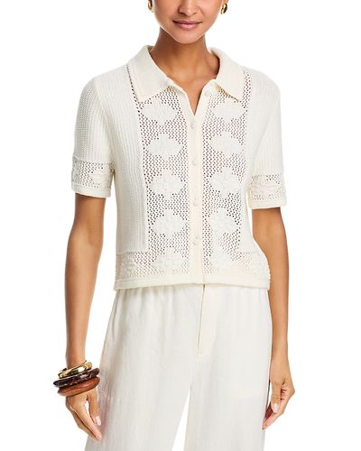Velvet By Graham & Spencer Velvet by Graham & Spencer Rosemund Short Sleeve Collared Cardigan