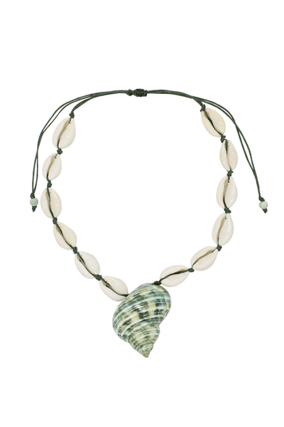Velvet Luna Velvet Luna Cowrie Shell Choker With Seashell Pendant