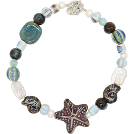 Velvet Luna Velvet Luna Pearl And Ceramic Starfish Necklace