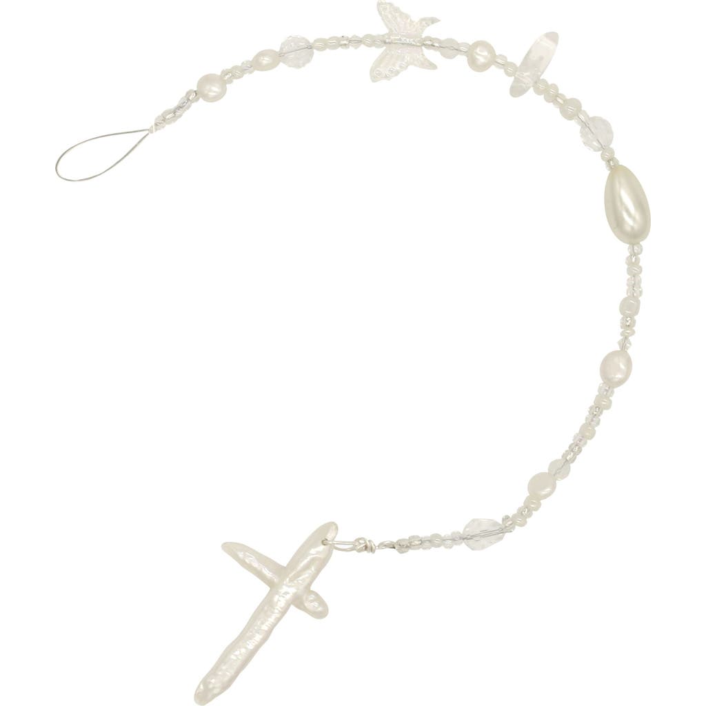 Velvet Luna Velvet Luna Pearl Braid With Cross Charm