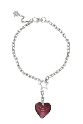 Velvet Luna Velvet Luna Steel Chain Necklace With Heart Charm