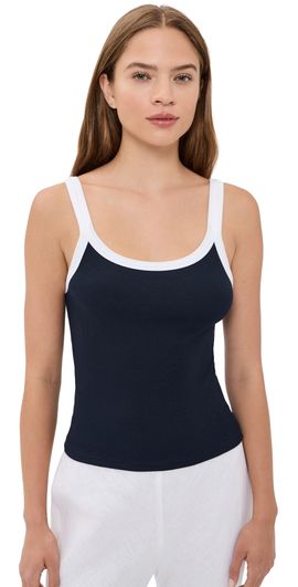 Velvet Velvet Belle Tank Top Navy/White