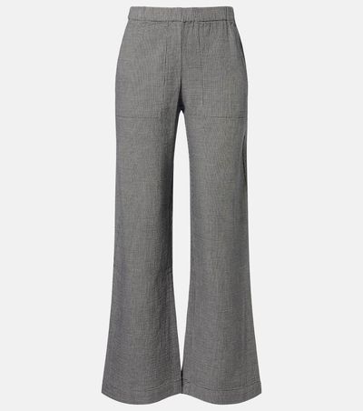 Velvet Velvet Braylen houndstooth cotton wide-leg pants