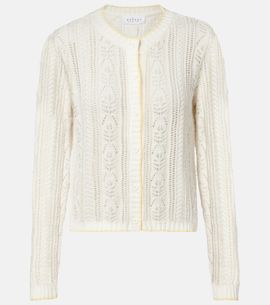 Velvet Velvet Daisy pointelle cotton-blend cardigan