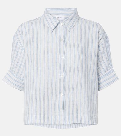 Velvet Velvet Greya striped cotton and linen shirt