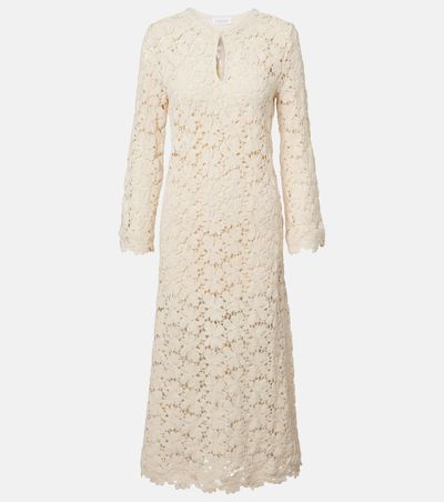 Velvet Velvet Jovie guipure lace cotton-blend midi dress