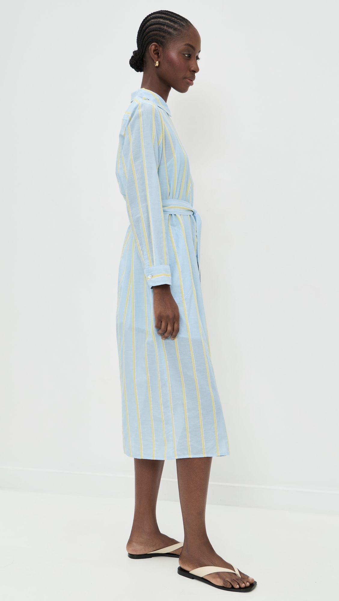 blue velvet shirt dress Tanya Stretch Velvet Midi Shirt Dress Blue