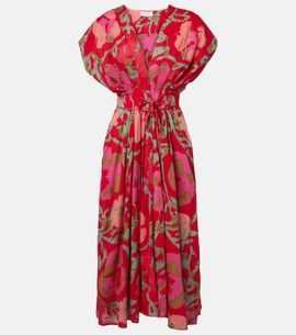 Velvet Velvet Leilani printed cotton midi dress