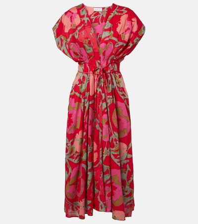 Velvet Velvet Leilani printed cotton midi dress