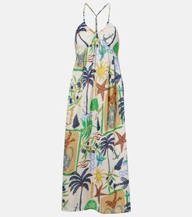 Velvet Velvet Leyla printed cotton maxi dress