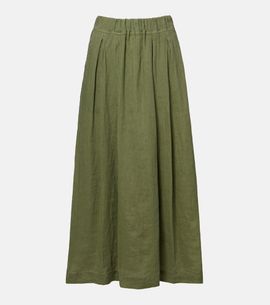 Velvet Velvet Linda linen midi skirt