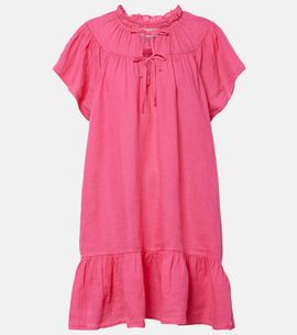 Velvet Velvet Livvy tiered linen minidress