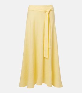 Velvet Velvet Malina linen midi skirt