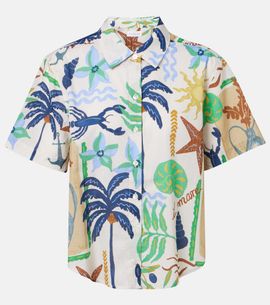 Velvet Velvet Marnie printed cotton poplin shirt