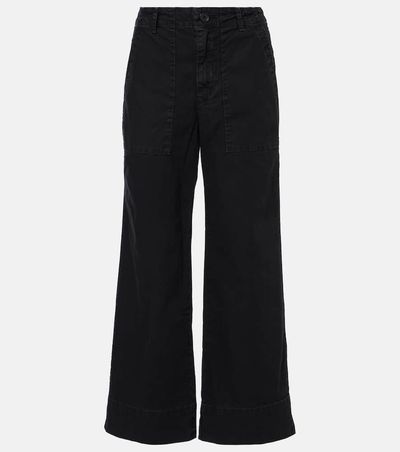 Velvet Velvet Mid-rise cotton canvas wide-leg pants