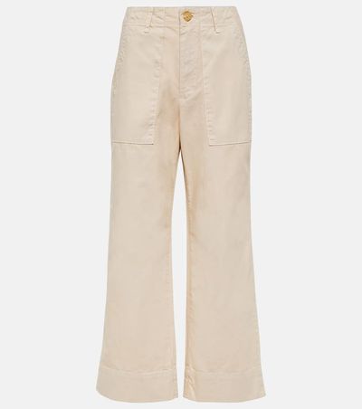 Velvet Velvet Mya cropped cotton wide-leg pants