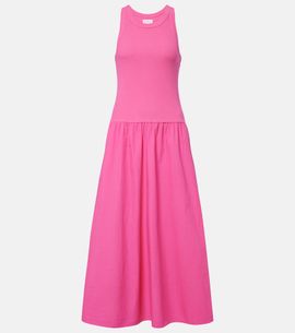 Velvet Velvet Romilly cotton-blend midi dress