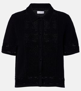 Velvet Velvet Rosemond open-knit cotton and cashmere top