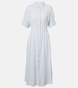 Velvet Velvet Saron striped cotton and linen shirt dress