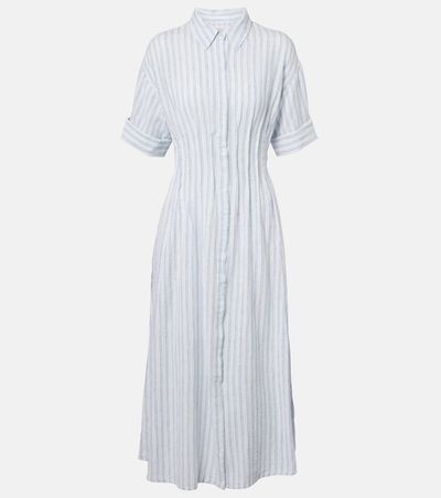 Velvet Velvet Saron striped cotton and linen shirt dress