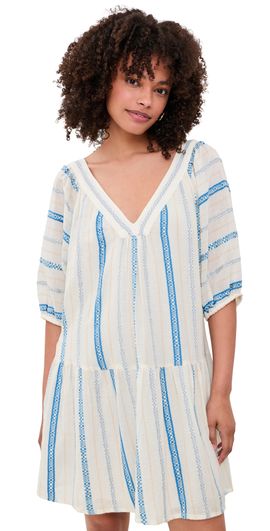 Velvet Velvet Selita Dress Cream/Blue