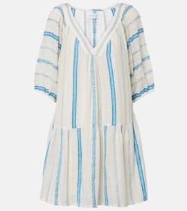 Velvet Velvet Selita tiered cotton jacquard minidress