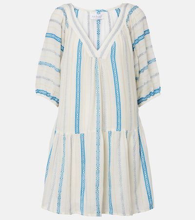 Velvet Velvet Selita tiered cotton jacquard minidress