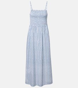 Velvet Velvet Senara striped cotton-blend maxi dress