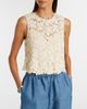 Velvet Velvet Simona guipure lace cotton-blend tank top - 2