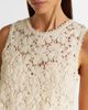 Velvet Velvet Simona guipure lace cotton-blend tank top - 3