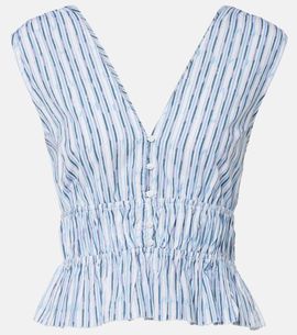 Velvet Velvet Verena striped cotton-blend top